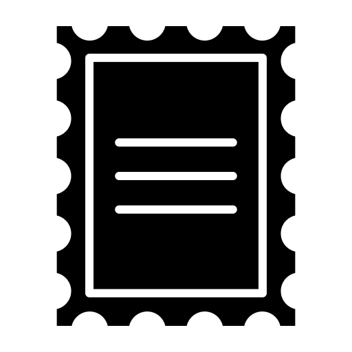 postzegel Generic Glyph icoon