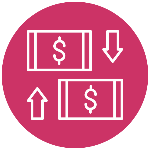 geld wisselen Generic Flat icoon