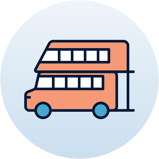 Double decker bus Generic Circular icon