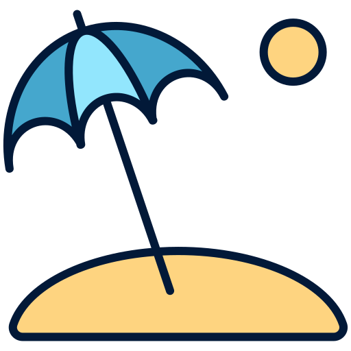 Beach Generic Outline Color icon