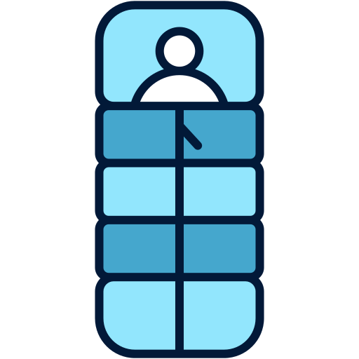 bolsa de dormir Generic Outline Color icono