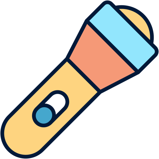 Flashlight Generic Outline Color icon