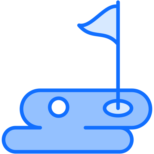 campo de golf Generic Blue icono