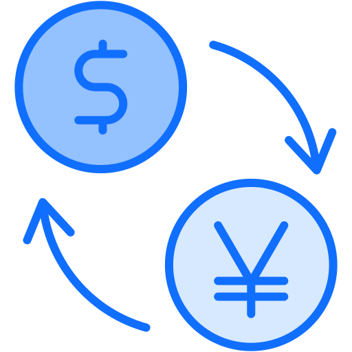 cambio de dinero Generic Blue icono
