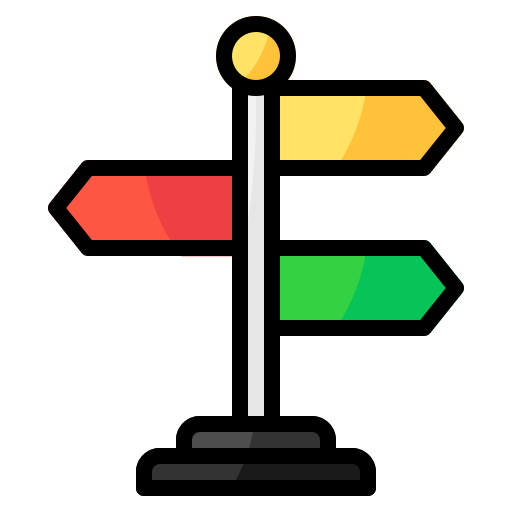 道標 Generic Outline Color icon