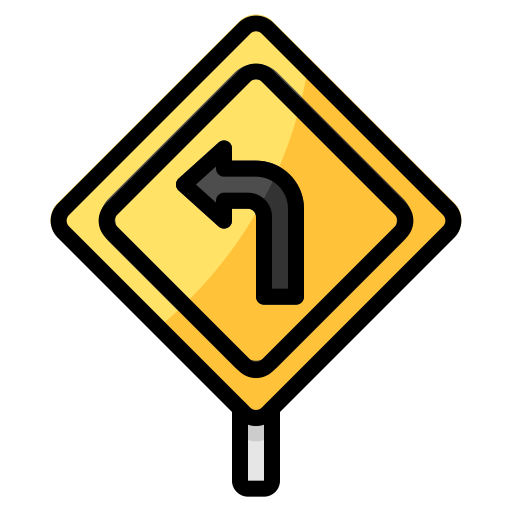 Turn left Generic Outline Color icon