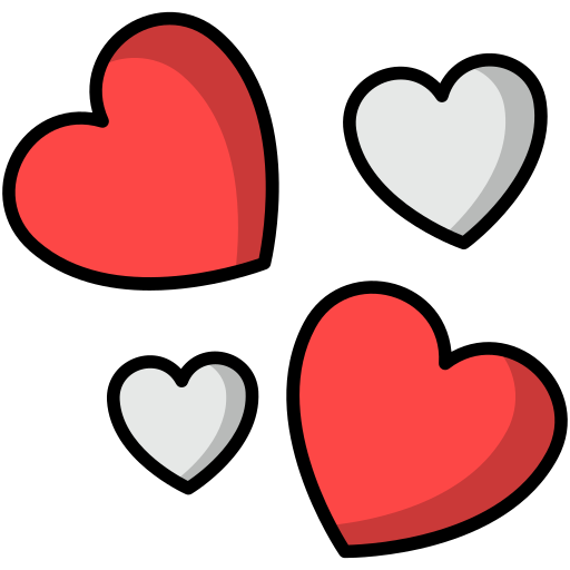 corazones Generic Outline Color icono