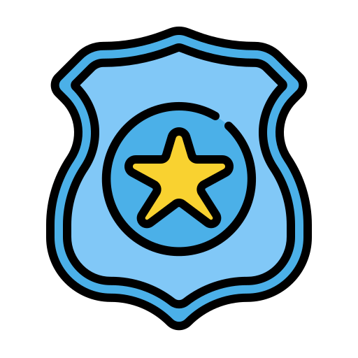 Police badge Generic Outline Color icon