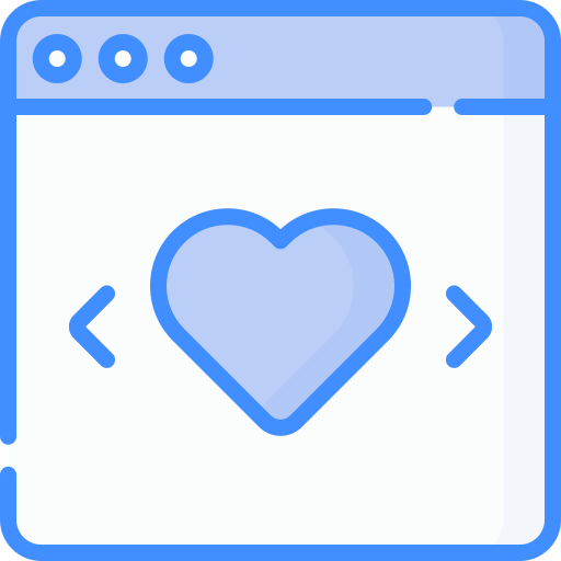 온라인 데이트 Generic Blue icon