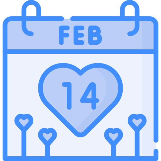 14 февраля Generic Blue иконка