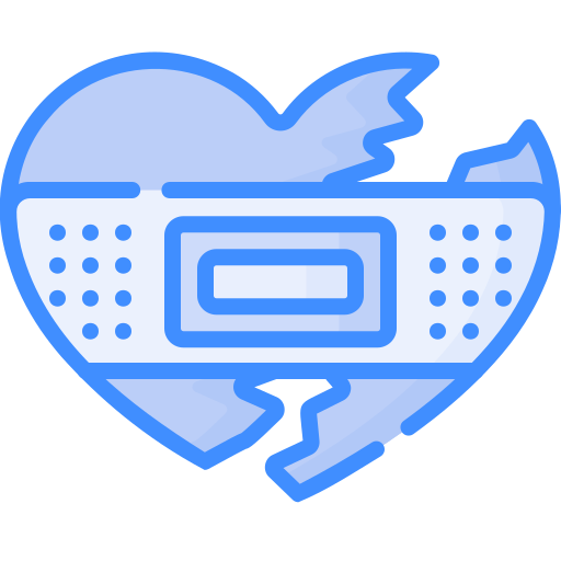 corazón roto Generic Blue icono