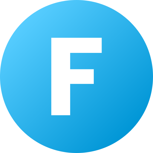 lettera f Generic Flat Gradient icona