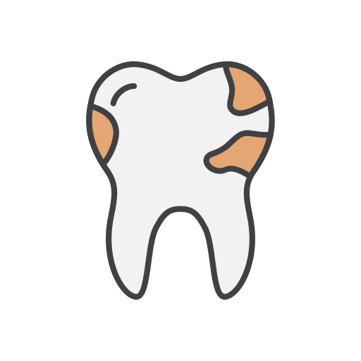 Dirty tooth Generic Outline Color icon