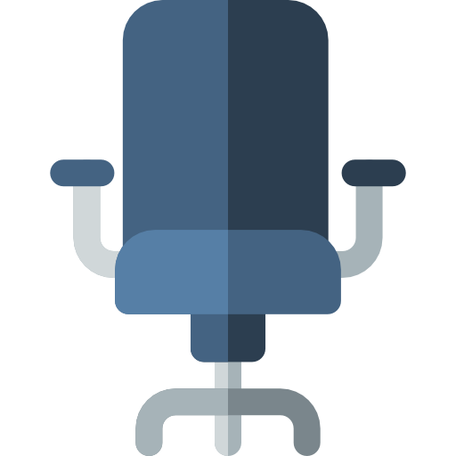 sedia della scrivania Basic Rounded Flat icona