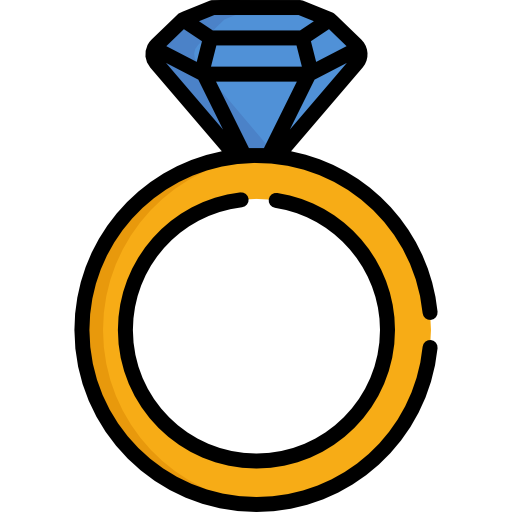 Engagement ring Special Lineal color icon