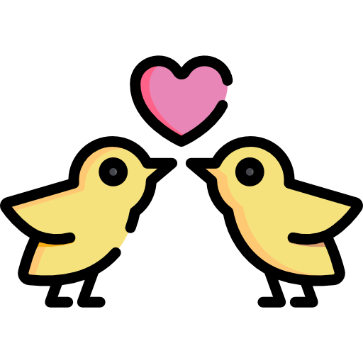 pájaros del amor Special Lineal color icono