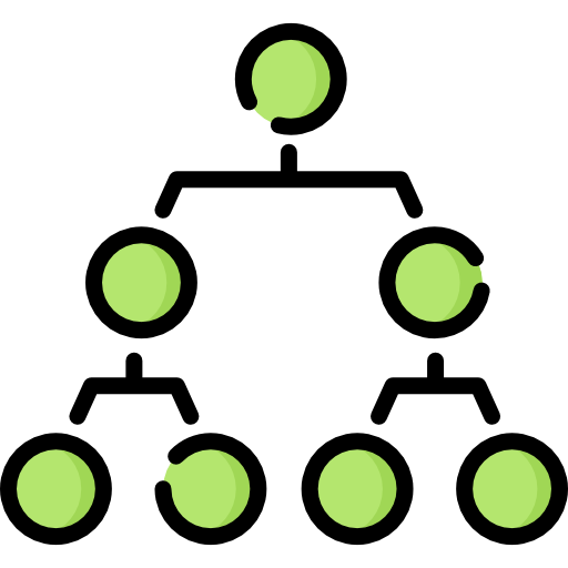 Hierarchical structure Special Lineal color icon