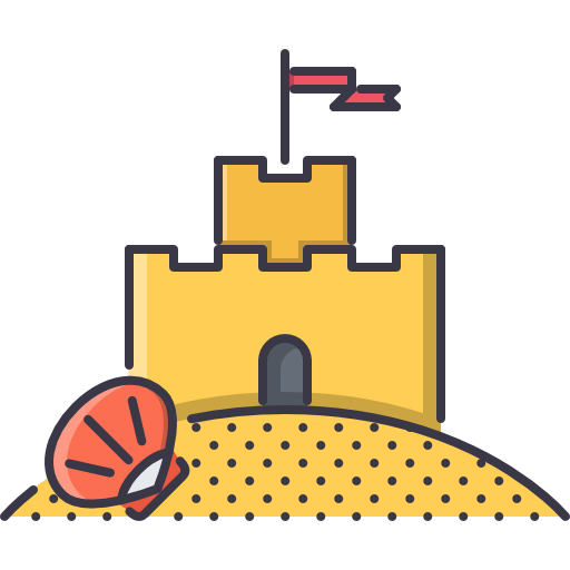 Sand castle Coloring Color icon