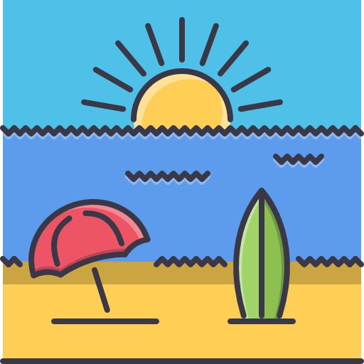 Beach Coloring Color icon