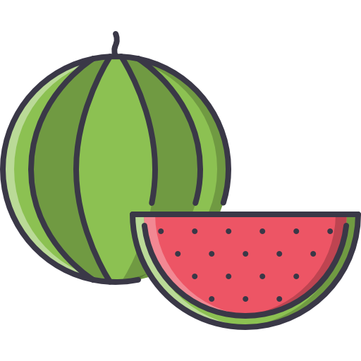 watermeloen Coloring Color icoon