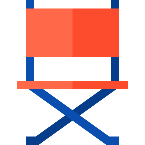 Director chair Basic Straight Flat icon