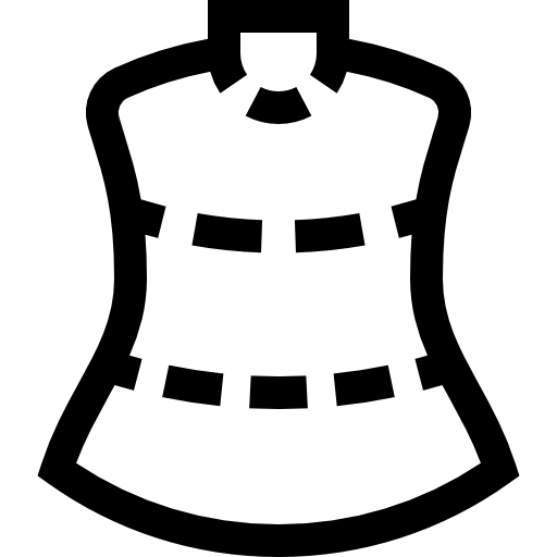 manekin Basic Straight Lineal ikona