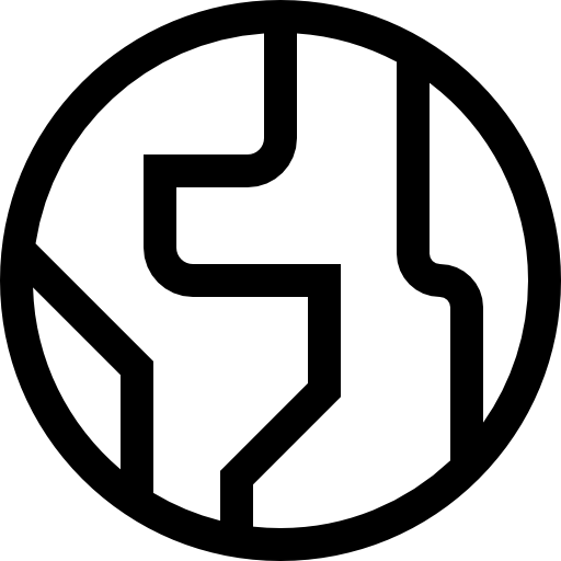 globo terrestre Basic Straight Lineal icona