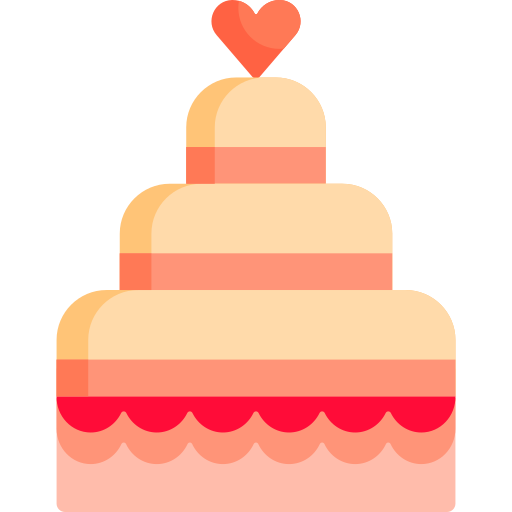 gâteau de mariage Special Flat Icône