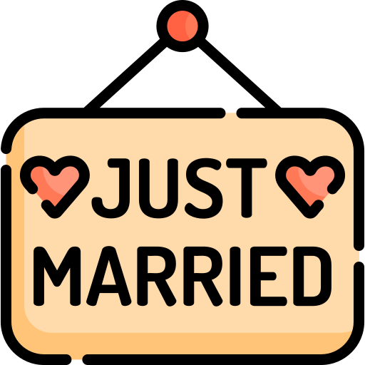 Just married Special Lineal color icon