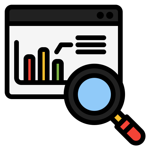 웹 분석 Generic Outline Color icon