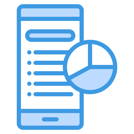 Mobile analytics Generic Blue icon