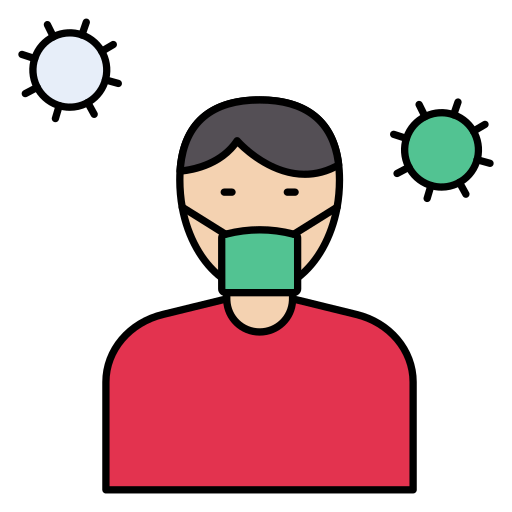 Medical mask Vector Stall Lineal Color icon