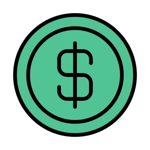 dollar Vector Stall Lineal Color icon