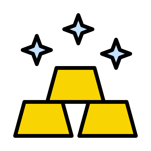 goldbarren Vector Stall Lineal Color icon