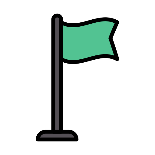 Flag Vector Stall Lineal Color icon