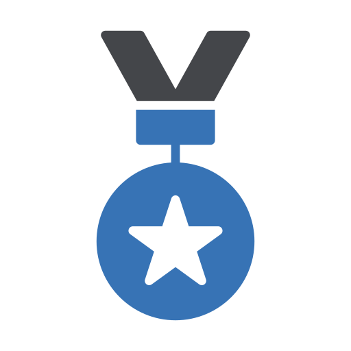 medalha estrela Generic Blue Ícone