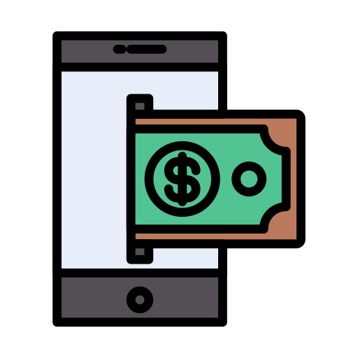 Mobile payment Vector Stall Lineal Color icon