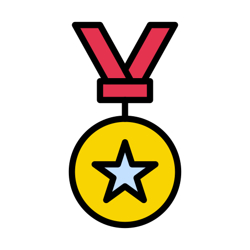 Star medal Vector Stall Lineal Color icon