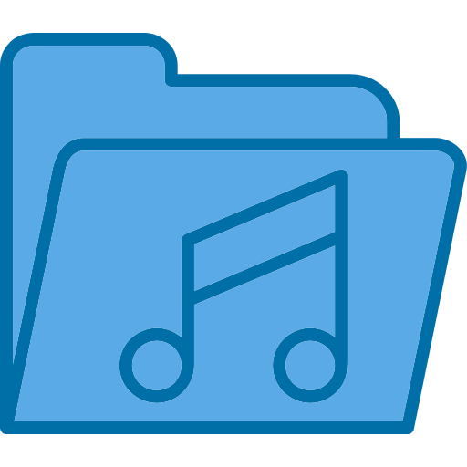 folder muzyczny Generic Blue ikona