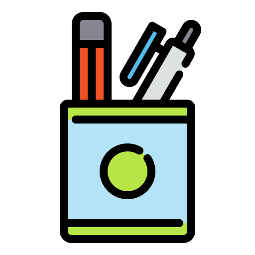 contenitore per penne Generic Outline Color icona