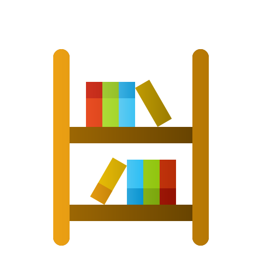 boekenplank Generic Flat Gradient icoon