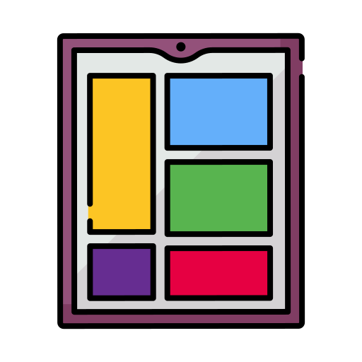 페이지 레이아웃 Generic Outline Color icon