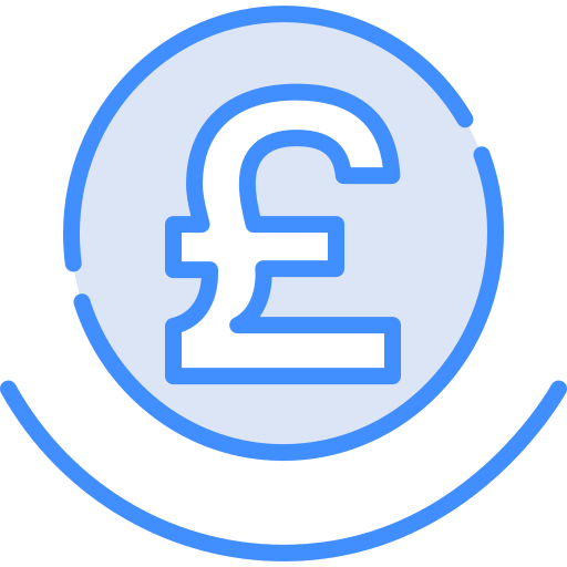 Pound currency Generic Blue icon
