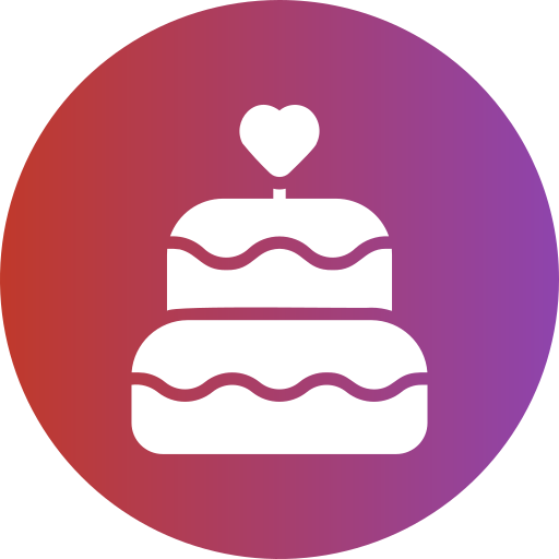bolo de casamento Generic Flat Gradient Ícone