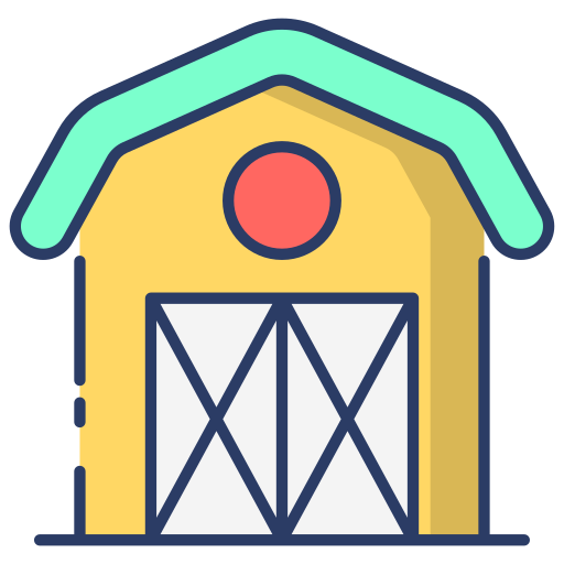 納屋 Generic Outline Color icon
