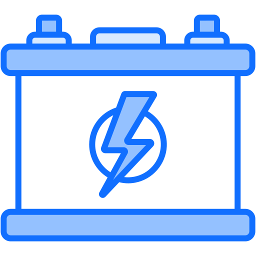 車の電池 Generic Blue icon