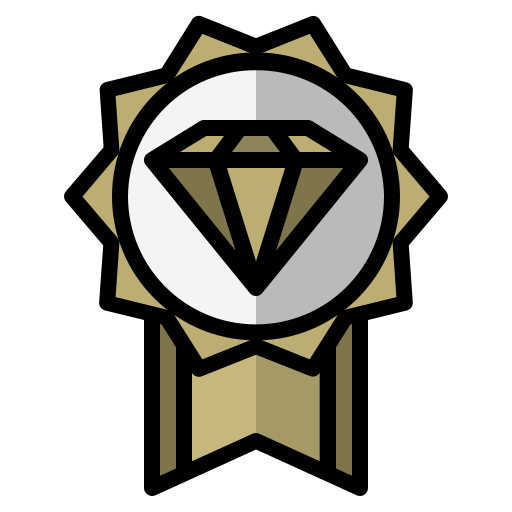 Diamond award Generic Outline Color icon