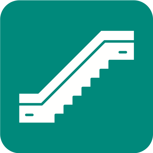 escalera mecánica Generic Square icono
