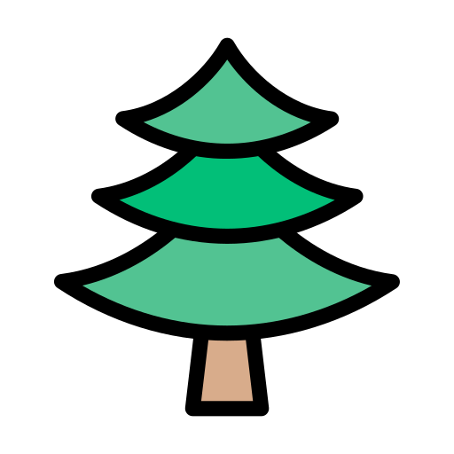 松の木 Vector Stall Lineal Color icon
