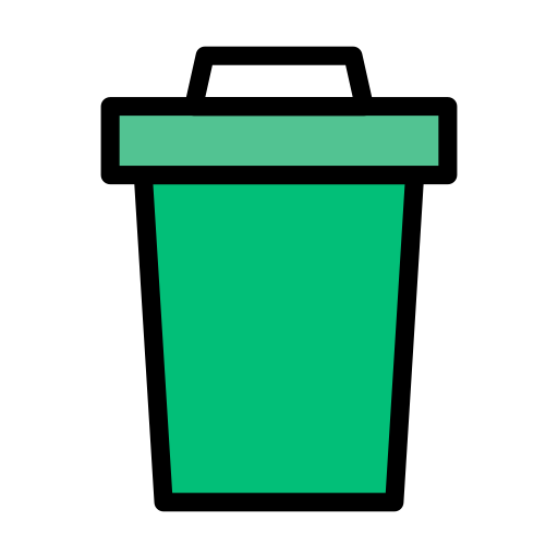 Trash can Vector Stall Lineal Color icon